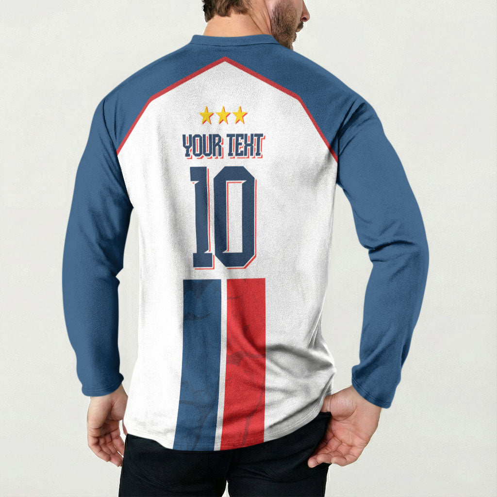 France Champion du Monde 2026 Custom Button Sweatshirt Allez les Bleus