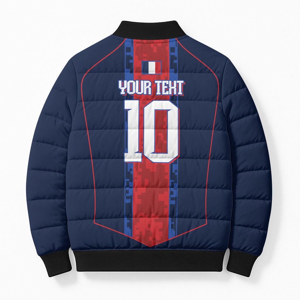 France Champion du Monde 2026 Custom Bomber Puffer Jacket Les Bleus Third Star Retro Style