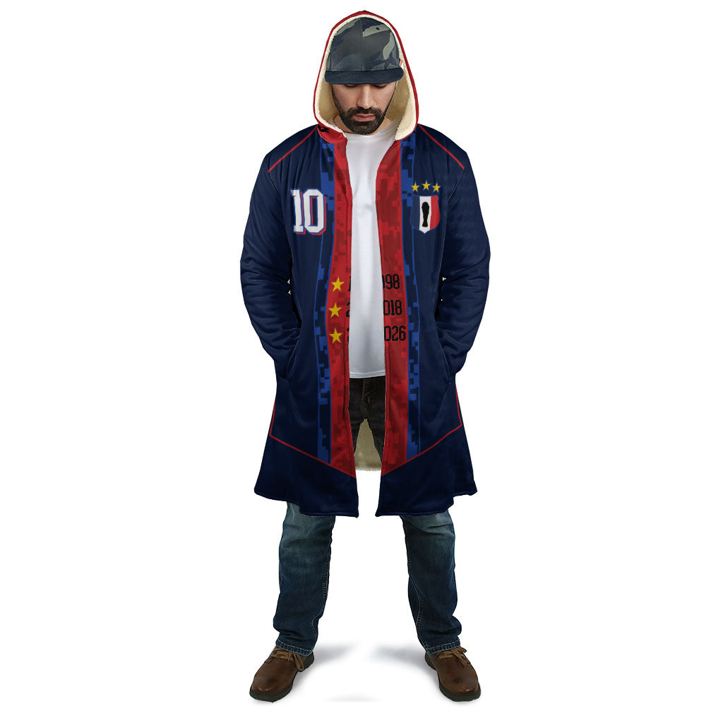 France Champion du Monde 2026 Custom Cloak Les Bleus Third Star Retro Style