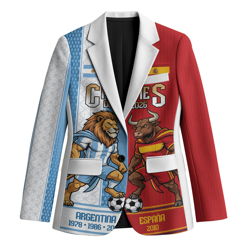 Argentina Spain World Final Football Personalized Blazer Un Idioma Dos Naciones Un Campeon