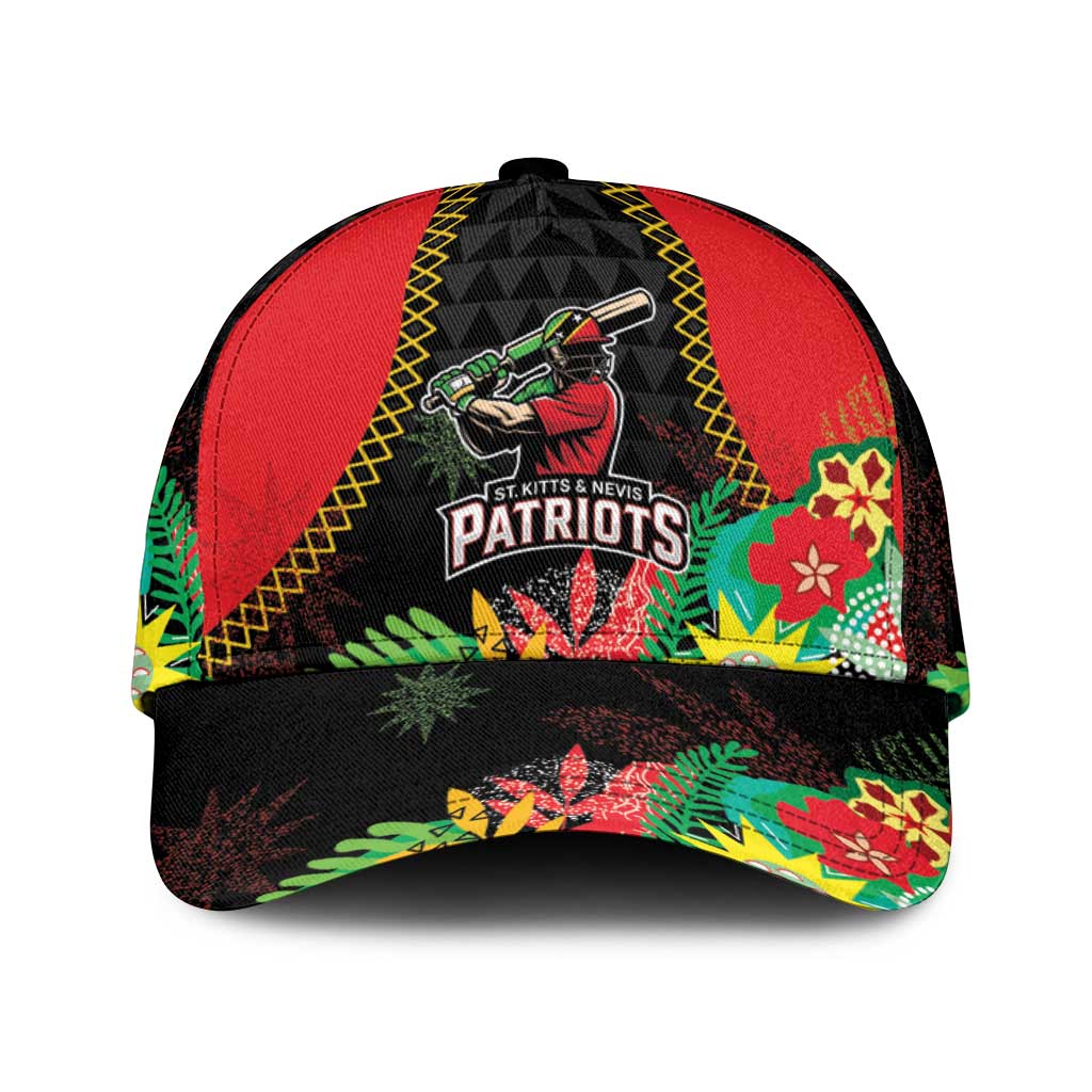 Custom Caribbean Cricket St Kitts and Nevis Classic Cap Two Islands One Fire Patriots Crown 2025 - Black - Wonder Print Shop