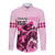 Kentucky Horse Racing Long Sleeve Button Shirt 150th Anniversary Sporting Art Pink Version - Wonder Print Shop