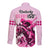 Kentucky Horse Racing Long Sleeve Button Shirt 150th Anniversary Sporting Art Pink Version - Wonder Print Shop