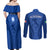 Italy Rugby Couples Matching Off Shoulder Maxi Dress and Long Sleeve Button Shirts World Cup 2023 Go Gli Azzurri Sporty Style LT9 - Wonder Print Shop