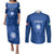 Italy Rugby Couples Matching Puletasi Dress and Long Sleeve Button Shirts World Cup 2023 Go Gli Azzurri Sporty Style LT9 - Wonder Print Shop