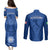 Italy Rugby Couples Matching Puletasi Dress and Long Sleeve Button Shirts World Cup 2023 Go Gli Azzurri Sporty Style LT9 - Wonder Print Shop