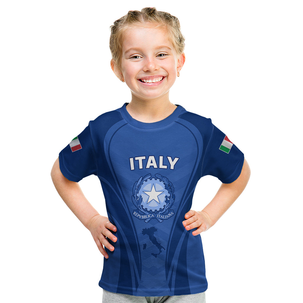 Italy Rugby Kid T Shirt World Cup 2023 Go Gli Azzurri Sporty Style - Wonder Print Shop