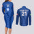 Custom Italy Rugby Couples Matching Long Sleeve Bodycon Dress and Long Sleeve Button Shirts World Cup 2023 Go Gli Azzurri Sporty Style LT9 - Wonder Print Shop