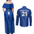 Custom Italy Rugby Couples Matching Off Shoulder Maxi Dress and Long Sleeve Button Shirts World Cup 2023 Go Gli Azzurri Sporty Style LT9 - Wonder Print Shop