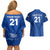 Custom Italy Rugby Couples Matching Off Shoulder Short Dress and Hawaiian Shirt World Cup 2023 Go Gli Azzurri Sporty Style LT9 - Wonder Print Shop