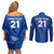 Custom Italy Rugby Couples Matching Off Shoulder Short Dress and Long Sleeve Button Shirts World Cup 2023 Go Gli Azzurri Sporty Style LT9 - Wonder Print Shop