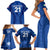 Custom Italy Rugby Family Matching Short Sleeve Bodycon Dress and Hawaiian Shirt World Cup 2023 Go Gli Azzurri Sporty Style - Wonder Print Shop