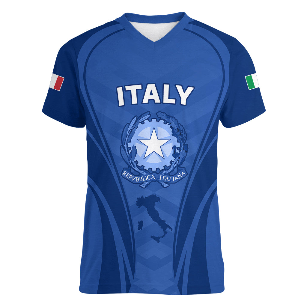 custom-italy-rugby-women-v-neck-t-shirt-world-cup-2023-go-gli-azzurri-sporty-style