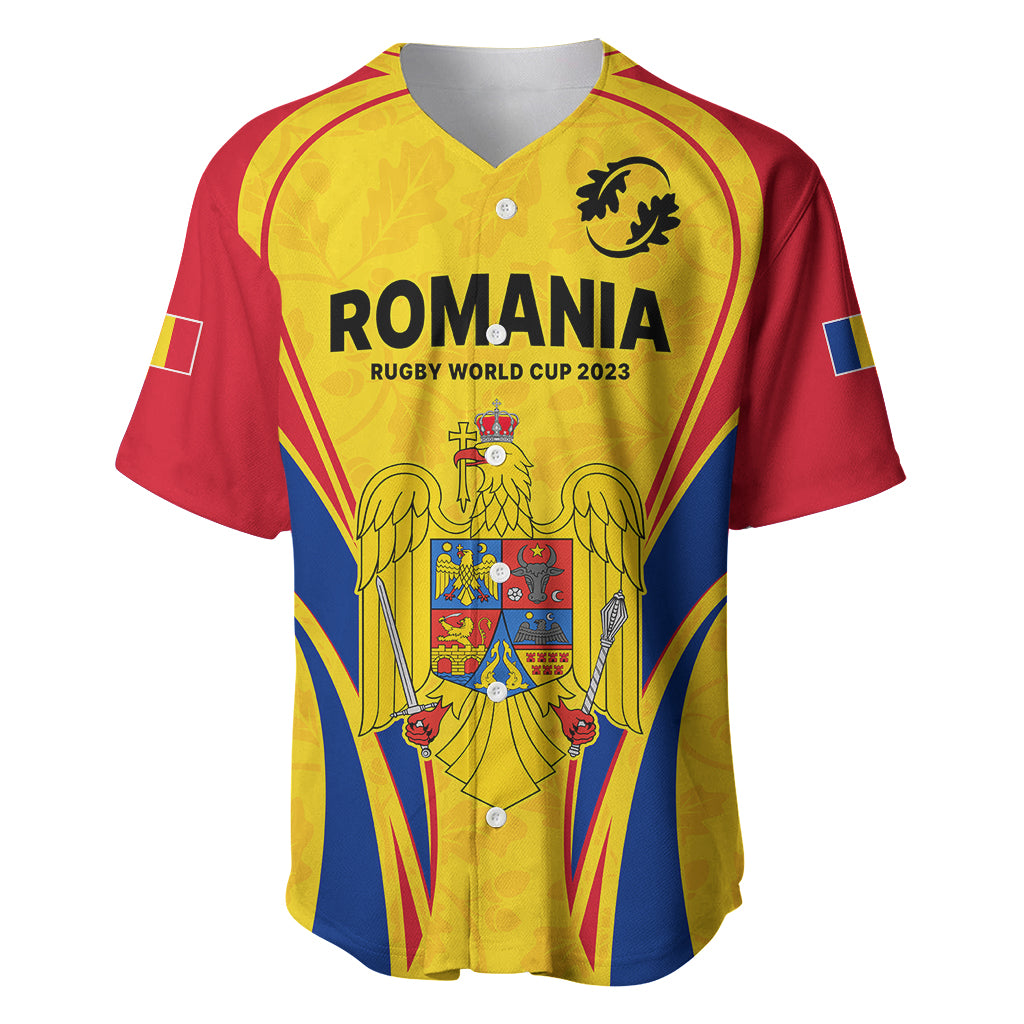 Romania Rugby Baseball Jersey The Oaks World Cup 2023 Go Stejarii LT9 - Wonder Print Shop