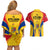 Romania Rugby Couples Matching Off Shoulder Short Dress and Hawaiian Shirt The Oaks World Cup 2023 Go Stejarii LT9 - Wonder Print Shop