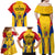 Romania Rugby Family Matching Off Shoulder Maxi Dress and Hawaiian Shirt The Oaks World Cup 2023 Go Stejarii LT9 - Wonder Print Shop