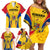 Romania Rugby Family Matching Off Shoulder Short Dress and Hawaiian Shirt The Oaks World Cup 2023 Go Stejarii LT9 - Wonder Print Shop