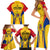 Romania Rugby Family Matching Short Sleeve Bodycon Dress and Hawaiian Shirt The Oaks World Cup 2023 Go Stejarii - Wonder Print Shop