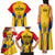 Romania Rugby Family Matching Tank Maxi Dress and Hawaiian Shirt The Oaks World Cup 2023 Go Stejarii - Wonder Print Shop