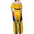 Romania Rugby Off Shoulder Maxi Dress The Oaks World Cup 2023 Go Stejarii - Wonder Print Shop