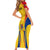 Romania Rugby Short Sleeve Bodycon Dress The Oaks World Cup 2023 Go Stejarii - Wonder Print Shop