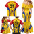 Custom Romania Rugby Family Matching Mermaid Dress and Hawaiian Shirt The Oaks World Cup 2023 Go Stejarii LT9 - Wonder Print Shop