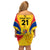 Custom Romania Rugby Family Matching Off Shoulder Short Dress and Hawaiian Shirt The Oaks World Cup 2023 Go Stejarii LT9 - Wonder Print Shop