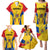 Custom Romania Rugby Family Matching Puletasi Dress and Hawaiian Shirt The Oaks World Cup 2023 Go Stejarii - Wonder Print Shop