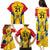 Custom Romania Rugby Family Matching Puletasi Dress and Hawaiian Shirt The Oaks World Cup 2023 Go Stejarii - Wonder Print Shop