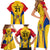 Custom Romania Rugby Family Matching Short Sleeve Bodycon Dress and Hawaiian Shirt The Oaks World Cup 2023 Go Stejarii - Wonder Print Shop