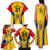 Custom Romania Rugby Family Matching Tank Maxi Dress and Hawaiian Shirt The Oaks World Cup 2023 Go Stejarii - Wonder Print Shop