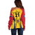 Custom Romania Rugby Off Shoulder Sweater The Oaks World Cup 2023 Go Stejarii - Wonder Print Shop