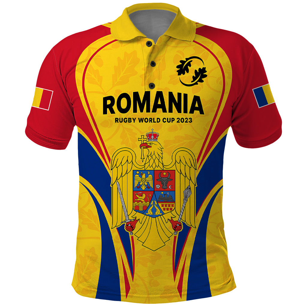 Custom Romania Rugby Polo Shirt The Oaks World Cup 2023 Go Stejarii - Wonder Print Shop