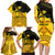 Personalised Romania Oaks Rugby Family Matching Long Sleeve Bodycon Dress and Hawaiian Shirt Romanian Pattern With Embroidery Motif LT9 - Wonder Print Shop