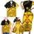 Personalised Romania Oaks Rugby Family Matching Short Sleeve Bodycon Dress and Hawaiian Shirt Romanian Pattern With Embroidery Motif - Wonder Print Shop