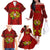 Portugal Rugby Family Matching Off Shoulder Long Sleeve Dress and Hawaiian Shirt The Wolves World Cup 2023 Go Os Lobos - Wonder Print Shop