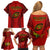 Portugal Rugby Family Matching Off Shoulder Short Dress and Hawaiian Shirt The Wolves World Cup 2023 Go Os Lobos LT9 - Wonder Print Shop