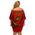 Portugal Rugby Family Matching Off Shoulder Short Dress and Hawaiian Shirt The Wolves World Cup 2023 Go Os Lobos LT9 - Wonder Print Shop