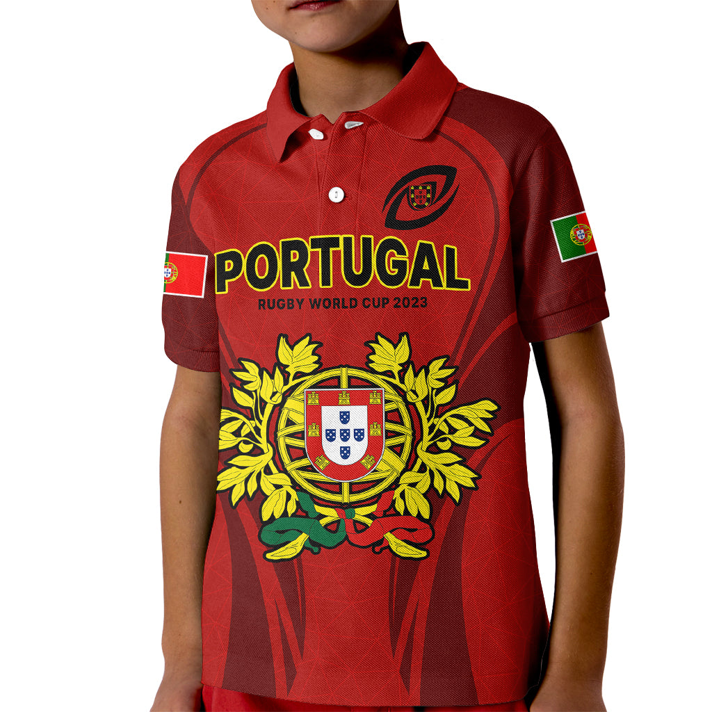 Portugal Rugby Kid Polo Shirt The Wolves World Cup 2023 Go Os Lobos - Wonder Print Shop