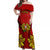 Portugal Rugby Off Shoulder Maxi Dress The Wolves World Cup 2023 Go Os Lobos - Wonder Print Shop