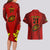 Custom Portugal Rugby Couples Matching Long Sleeve Bodycon Dress and Hawaiian Shirt The Wolves World Cup 2023 Go Os Lobos LT9 - Wonder Print Shop