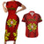 Custom Portugal Rugby Couples Matching Short Sleeve Bodycon Dress and Hawaiian Shirt The Wolves World Cup 2023 Go Os Lobos LT9 - Wonder Print Shop