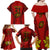 Custom Portugal Rugby Family Matching Off Shoulder Long Sleeve Dress and Hawaiian Shirt The Wolves World Cup 2023 Go Os Lobos - Wonder Print Shop