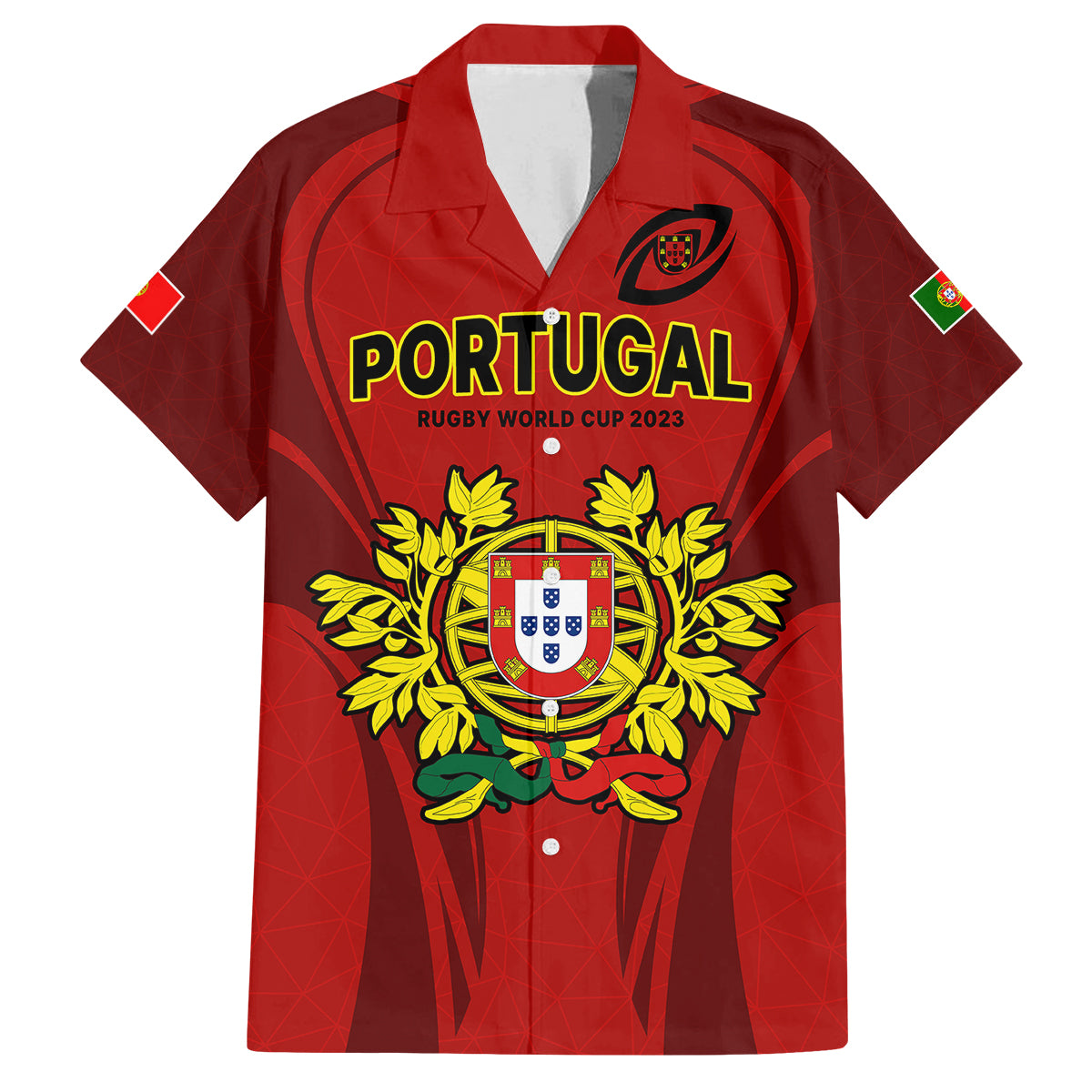 Custom Portugal Rugby Kid Hawaiian Shirt The Wolves World Cup 2023 Go Os Lobos - Wonder Print Shop