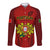 Custom Portugal Rugby Long Sleeve Button Shirt The Wolves World Cup 2023 Go Os Lobos - Wonder Print Shop