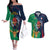 France South Africa Rugby Couples Matching Off The Shoulder Long Sleeve Dress and Hawaiian Shirt Springboks and Gallic Rooster World Cup 2023 LT9 - Wonder Print Shop