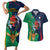 France South Africa Rugby Couples Matching Short Sleeve Bodycon Dress and Hawaiian Shirt Springboks and Gallic Rooster World Cup 2023 LT9 - Wonder Print Shop