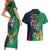 France South Africa Rugby Couples Matching Short Sleeve Bodycon Dress and Hawaiian Shirt Springboks and Gallic Rooster World Cup 2023 LT9 - Wonder Print Shop