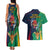 France South Africa Rugby Couples Matching Tank Maxi Dress and Hawaiian Shirt Springboks and Gallic Rooster World Cup 2023 LT9 - Wonder Print Shop