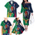 France South Africa Rugby Family Matching Off Shoulder Long Sleeve Dress and Hawaiian Shirt Springboks and Gallic Rooster World Cup 2023 - Wonder Print Shop